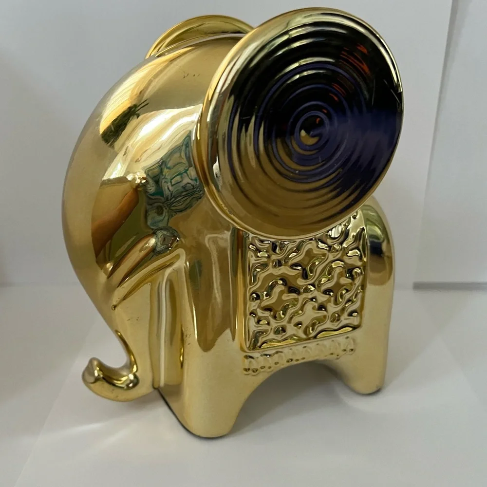 Happy Chic by Jonathan Adler Gold Elephant Piggy Bank